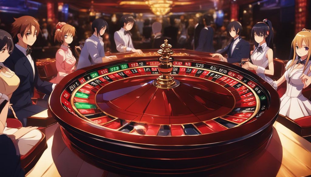 live roulette game in action